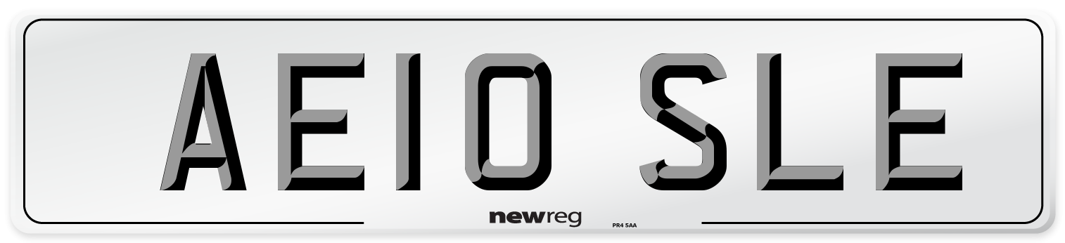 AE10 SLE Number Plate from New Reg
